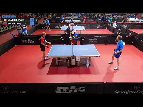 DEVRINT Pierre vs PELKA Jerzy - Championnats d'Europe Vétérans 2022 tennis de table Rimini
