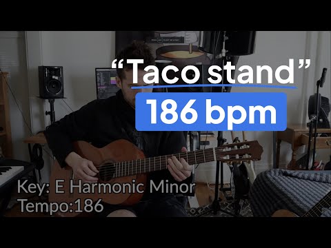 FREE Spanish Guitar Loop (186 BPM E Harmonic Minor)