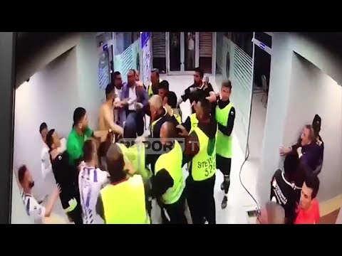 Report Tv - Dhuna në ndeshjen Tirana-Laçi, klubi bardheblu: Do ankohemi në UEFA dhe FIFA