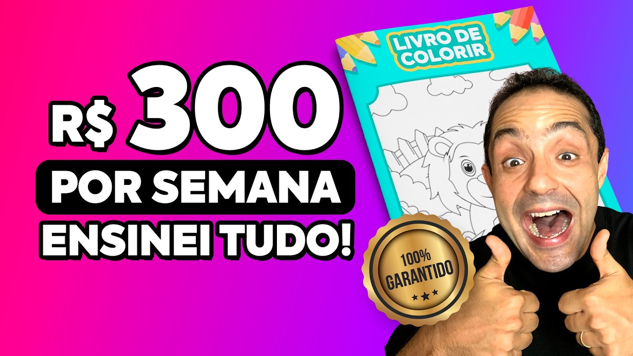 CRIAR LIVRO DE COLORIR COM IA: Passo a passo completo, rápido e simples | FATURE R$300 POR SEMANA!