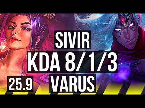SIVIR & Tahm Kench vs VARUS & Pyke (ADC) | 8/1/3 | NA Master | 25.9
