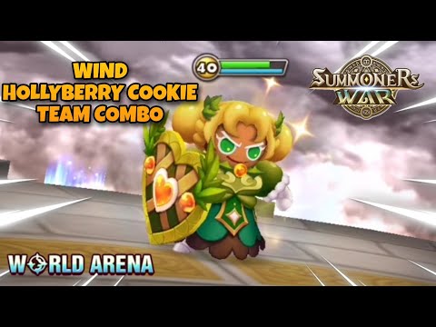 Wind Hollyberry Cookie Team Combo in World Arena - Summoners War