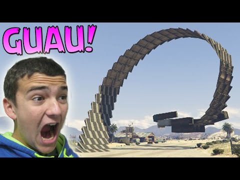 GUAU!!! SÚPER MEGA ACROBACIA!! - Gameplay GTA 5 Online Funny Moments (Carrera GTA V PS4)
