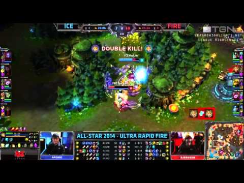 Bjergsen triple kill Ezreal - All Star 2014 - URF - League of Legends