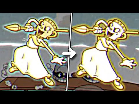 Normal Vs. Golden Ms.Chalice Super Attacks Comparison - Cuphead DLC