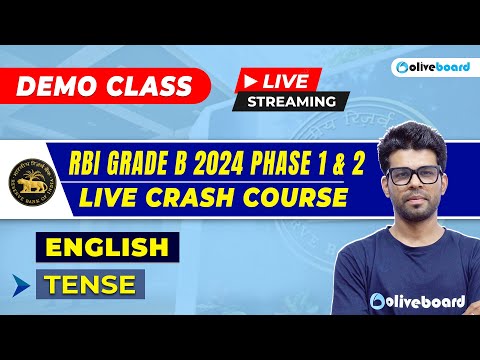 RBI Grade B 2024 Phase 1 & 2 | English | Crash Course | Tense