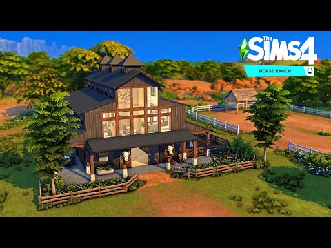 Rustic Barndominium | The Sims 4 Horse Ranch + Base Game | No CC Speed Build