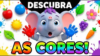 Aprenda as CORES com o Elefantinho! 🐘 (Vermelho, Azul, Amarelo e Mais!)