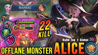 Download lagu 22 Kills MANIAC!! Tanky META Build Alice Offlane Monster!! - Build Top 1 Global Alice ~ MLBB mp3 Download lagu 22 Kills MANIAC!! Tanky META Build Alice Offlane Monster!! - Build Top 1 Global Alice ~ MLBB mp3