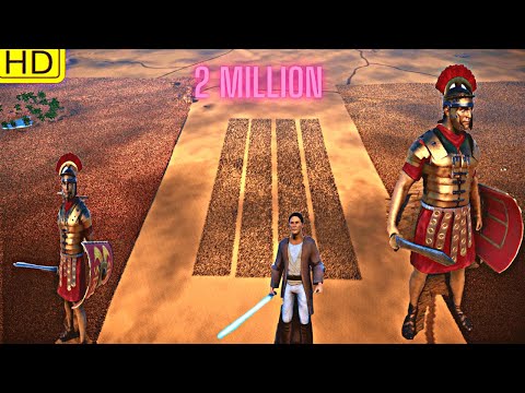 4 Lines of Laser knights 20,000 Army VS 2 Million Roman Generals | Ultimate Epic Battle Simulator 2