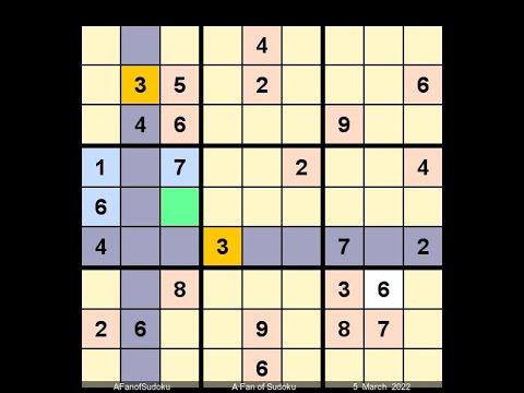 How to Solve The Toronto Star Five Star Sudoku March 5, 2022