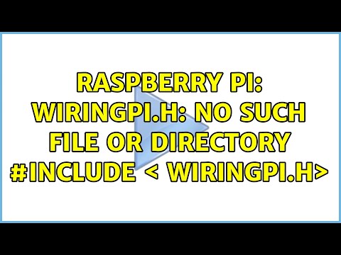 Raspberry Pi: wiringPi.h: No such file or directory #include < wiringPi.h> (2 Solutions!!)