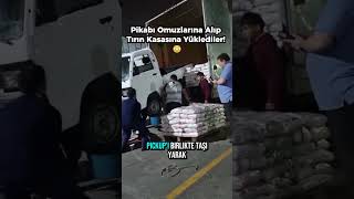 Pikabı Omuzlarına Alıp Tırın Kasasına Yüklediler! 😳