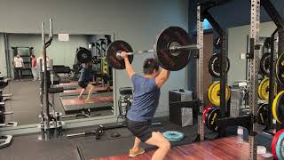 【筋トレ】ハングスナッチ70kg【イギリス在住日本人】Tom (51 y/o) Hang Snatch (Reissen | Arraché) 70kg