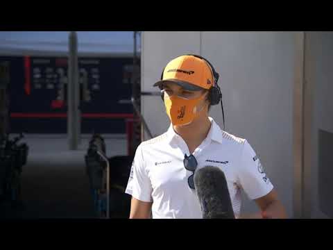 Lando post-race interview at the British GP 2020 (Channel 4)