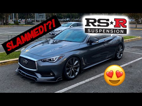 SLAMMING MY Q60 FOR CHEAP!!! | Installing RSR Sus Lowering Springs on my RWD Q60