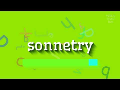 SONNETRY - HOW TO PRONOUNCE IT? #sonnetry