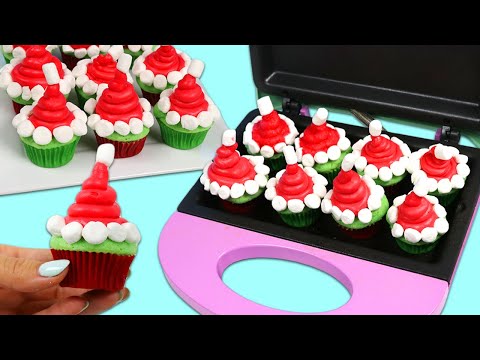 How to Make Santa Hat Christmas Cupcakes Using the...