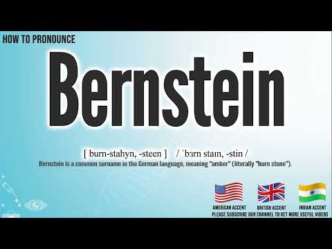 Bernstein Pronunciation | How to Pronounce (say) Bernstein CORRECTLY | Medical Meaning