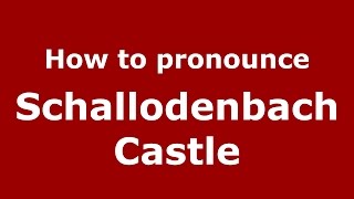 How to pronounce Schallodenbach Castle