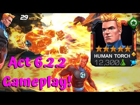 Act 6.2.2 Human Torch Taking Full Paths! Freezer Burn! - Marvel Contest of Champions