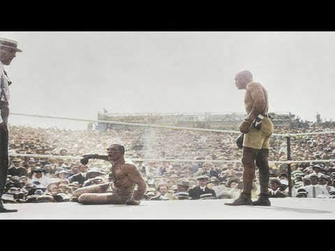 Jack Johnson vs Jim Jeffries - (July 4th, 1910) - in Full Color