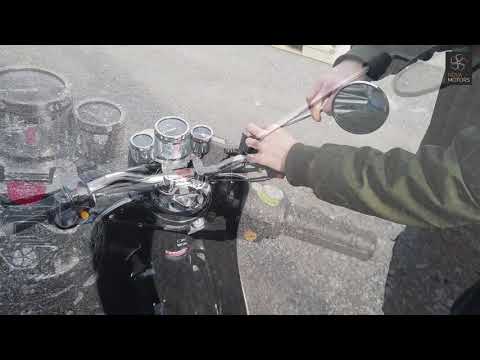 Nova Motors Motorroller Schnell-Start-Anleitung - Spiegel montieren (zwei Rechtsgewinde)