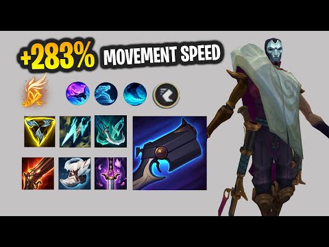 Jhin but I have 12 ways to buff his movement speed and they all stack