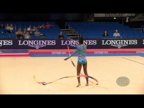 Jandira HENRIQUES (ANG) 2015 Rhythmic Worlds Stuttgart - Qualifications Ribbon