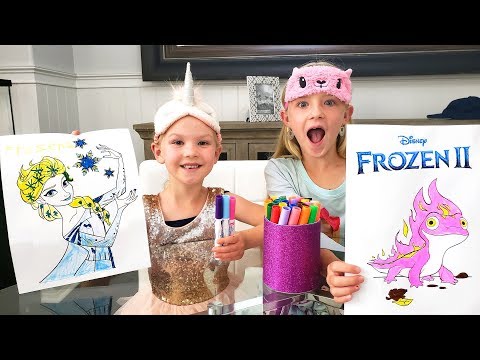 Frozen 2 Elsa 3 Marker Challenge!!!