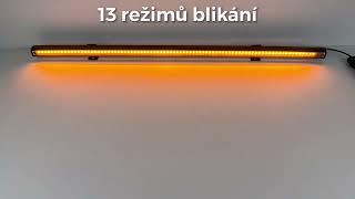 Gumové výstražné LED svetlo vonkajšie, oranžové, 12/24V, 740mm