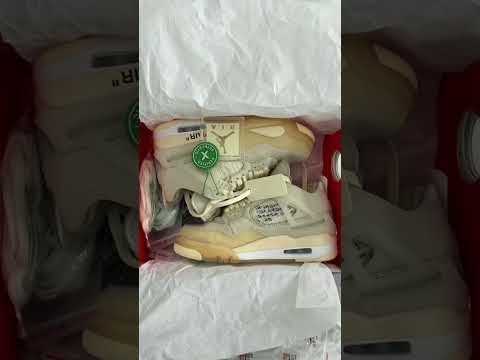 off white jordan 4 unboxing 🤩🤩🤩