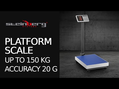 Produktvideo - Industrivægt - 150 kg / 20 g - 60 x 45 cm - rustfrit stål