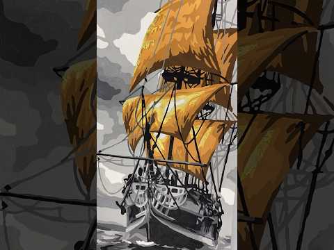 Миниатюра изображения товара Картина по номерам Флюид На поднятых парусах 35x88 / HRP0113