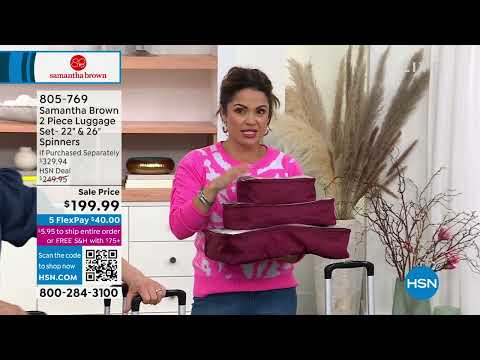 Samantha Brown 2 Piece Luggage Set 22"   26" Spinners