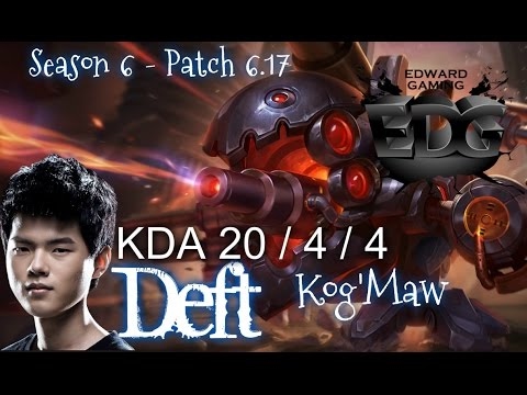 EDG Deft KOG'MAW vs TWITCH ADC - Patch 6.17 KR Ranked | League of Legends