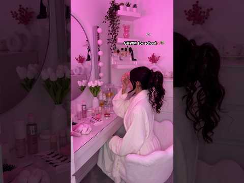 GRWM for school 🎀🫧📚🎓 #morningroutine #grwm