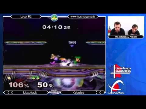 Melee @ Cosmagame #2 - Losers R2 - Maxattack (Fox) vs. Kelasius (Luigi)