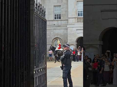 King’s Guard Horse Runs Back the Wrong Way at the Clock Chime — Not Waiting for His Replacement! 🐴