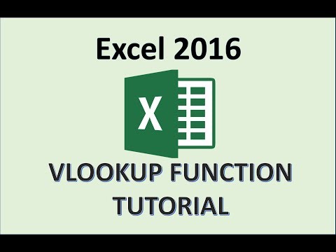 Excel 2016 - VLOOKUP Excel 2016 Tutorial - How To Use and Do VLookup Formula Function in Office 365