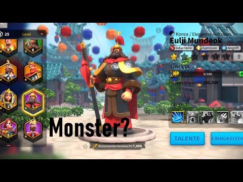 Rise of Kingdoms deutsch [Eulji Mundeok Spotlight - F2p Infanterie Monster? Talentbaum + Teams]
