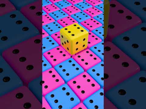 🎲 Satisfying Dice Slide Loop | Colorful 3D Animation ✨🔄