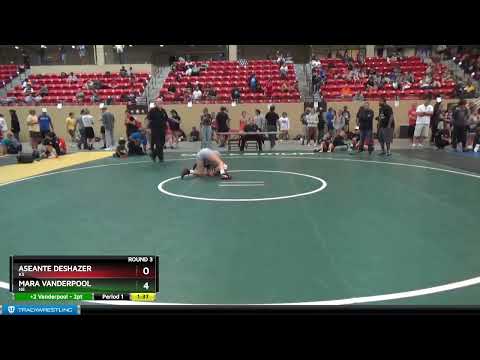 95-100 Lbs Round 3 - Aseante DeShazer, KS Vs Mara Vanderpool, NE 0635