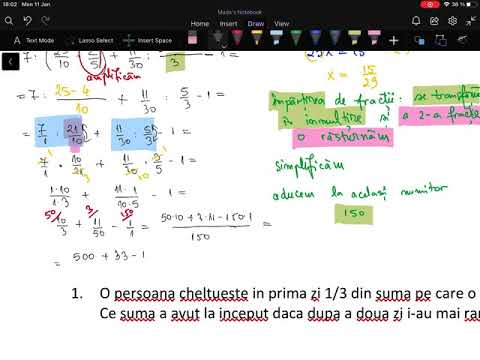 Ecuatii, calcule si probleme cu fractii