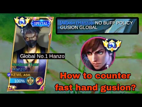 GLOBAL HANZO MET TOP GLOBAL FAST HAND GUSION (so I punish him) - MLBB