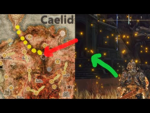 how to get down into valley in Caelid?