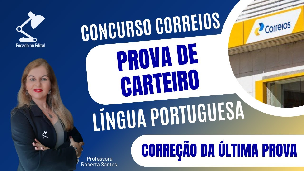 Correção da prova de Língua Portuguesa - Carteiro - Concurso Correios