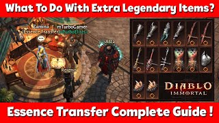 What To Do With Extra Legendary Items In Diablo Immortal (Essence Transfer Guide)!