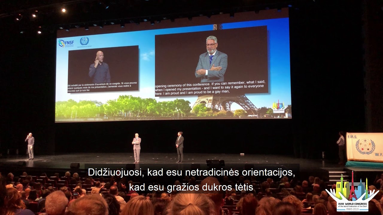 WFD kongreso atidarymas ir WFD prezidento baigiamoji kalba, Paryžiuje (2019 m.)