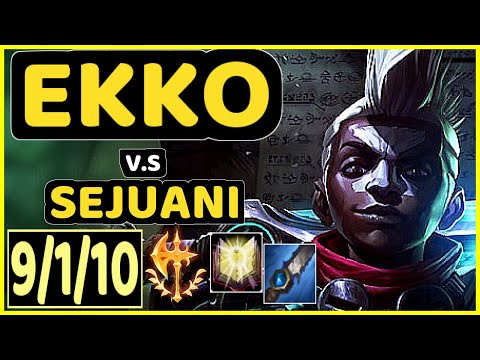 AHAHACIK (EKKO) vs SEJUANI - 9/1/10 KDA JUNGLE CHALLENGER GAMEPLAY - EUW